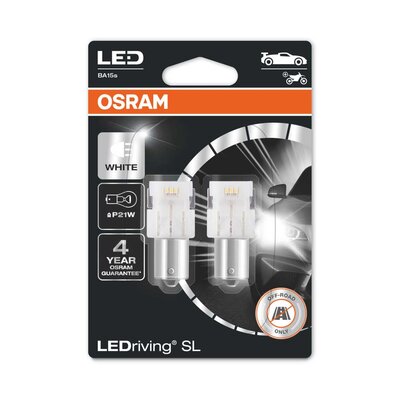 Osram P21W LED Retrofit White 12V BA15s 2 Pieces