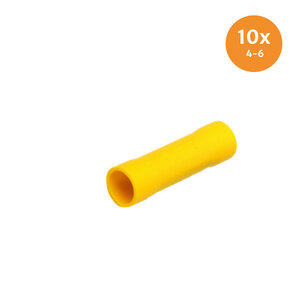 Insulated Butt Connectors Yellow (4-6mm) 10 Pieces