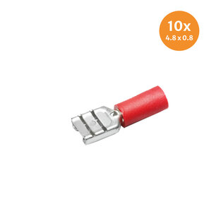 Part Insulated Female Disconnects Red (4,8x0,8mm) 10 Pieces