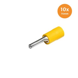 Insulated Pins Yellow 14mm 100 Pieces