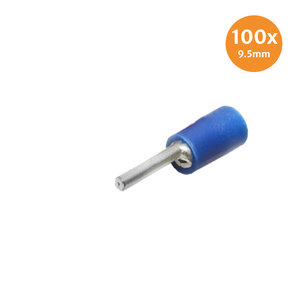 Insulated Pins Blue 9.5mm 100 Pieces