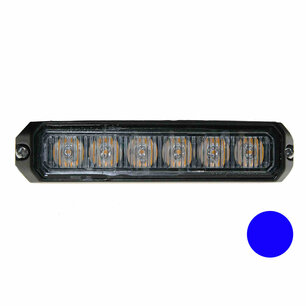 LED flitser 6-voudig compact Blue