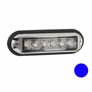 Flashing Led Lamp with Chrome Housing Blue