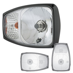Headlight With Direction Indicator Right + 24V Bulbs