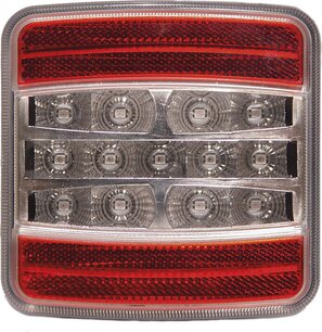 4-Function Rear Led Lamp Square + License Plate Light