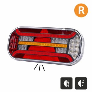Fristom FT-610 LED Taillight Right 6-Functions with License Plate Light