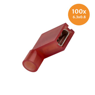 Insulated Flag Terminal Red 100 Pieces