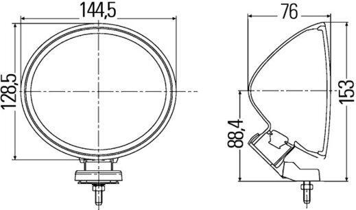 Hella Verstr Comet 200FF huis grijs 12V H3 | 1F4 007 893-081