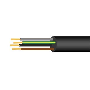 Soepele aansluitkabel 4x 0,75mm²