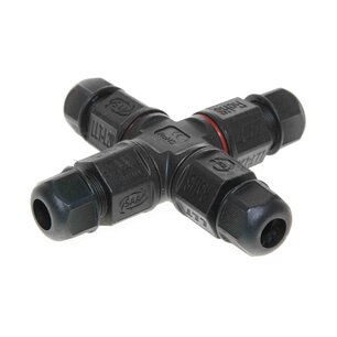 Waterproof 4-way cable connector