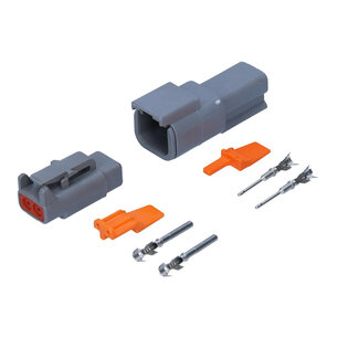 Set Deutsch-DTM 2-Pins Connector Male + Female