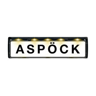 Aspöck License Plate Holder Incl. LED Lighting Top