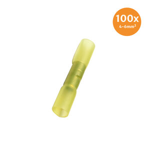 Cable Shoes With Heat Shrink Waterproof Yellow (4-6mm) 100 Pieces