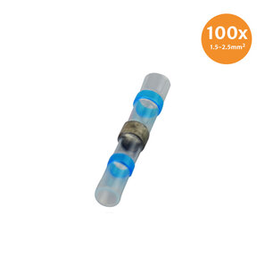 Heatshrink Solder Connectors Waterproof Blue (1.5-2.5mm) 100 Pieces