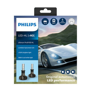 Philips H3 LED Headlight 12/24V 20W 2 Pieces
