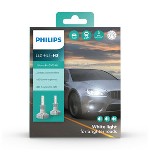 Philips H3 LED Headlight 12/24V 12W 2 Pieces