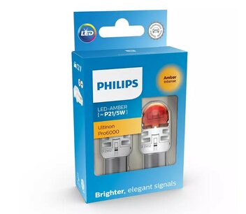 Philips P21/5W LED Retrofit Orange 12V 2 Pieces