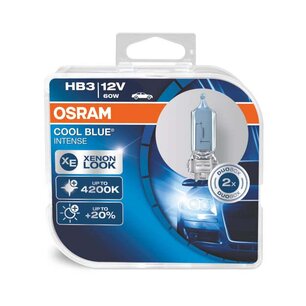 Osram HB3 Halogen Lamp 12V 60W Cool Blue Intense P20d 2 Pieces