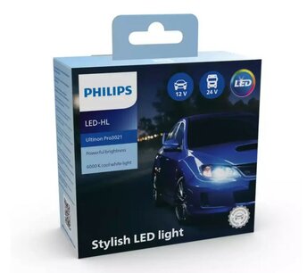 Philips H3 LED Headlight 12/24V 18W 2 Pieces