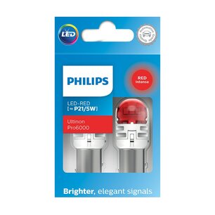 Philips P21/5W LED Retrofit Red BAY15d 12V 2 Pieces