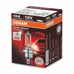 Osram H4 Halogen Bulb 12V 100/90W Super Bright Premium P43t