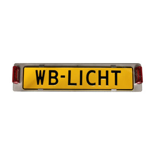 Stainless Steel License Plate Holder Incl License Plate Lamps