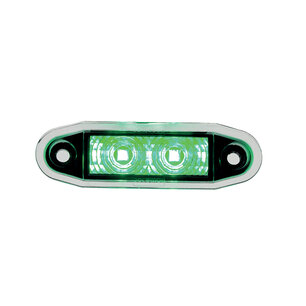 Boreman LED Marker Lamp Green Easy-Fit 0.5m Cable