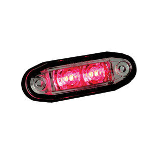 Boreman LED Marker Lamp Red 0.5m Cable