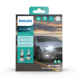 Philips H4 LED Headlight 12/24V 12W 2 Pieces