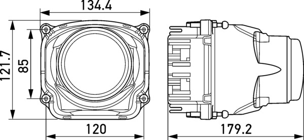 Hella Koplamp bi-led SAE m/Deutsch-aansluiting | 1AL 012 758-121