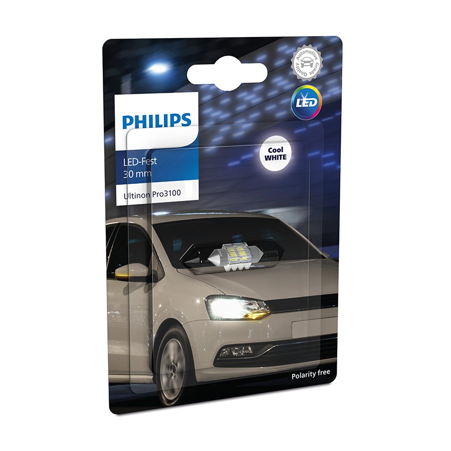 Philips SV8.5 Festoon 30mm Wit 12V 