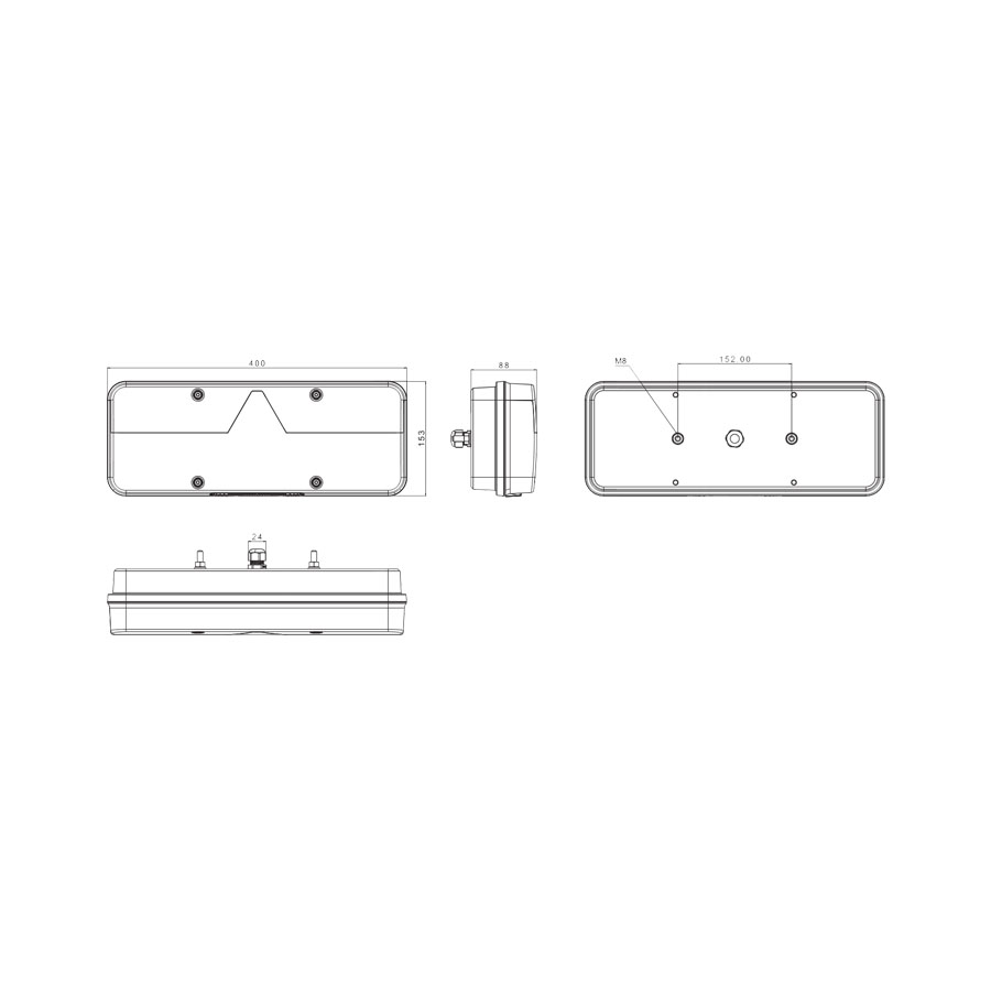 Fristom FT-500 LED Achterlicht Links 6-Functies 12-36V