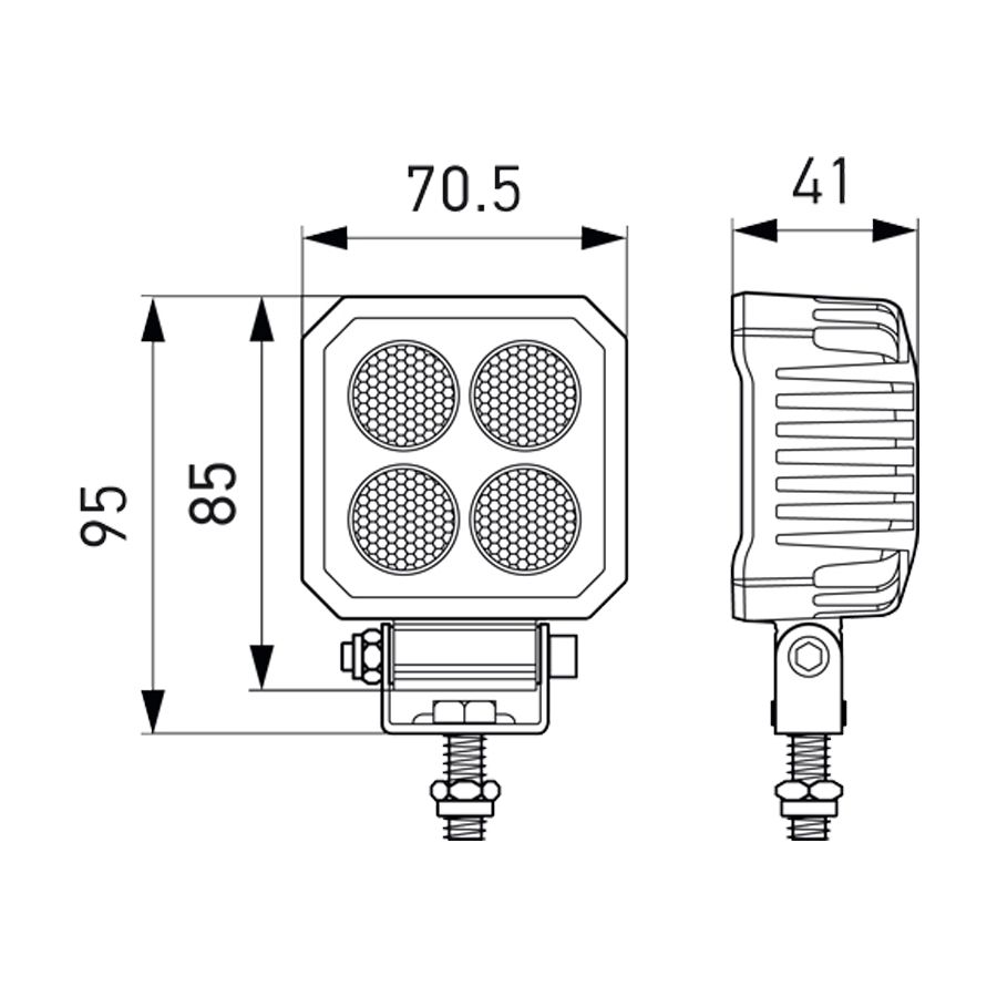 Voordeelset 10x Hella TS1700 LED Werklamp 24W